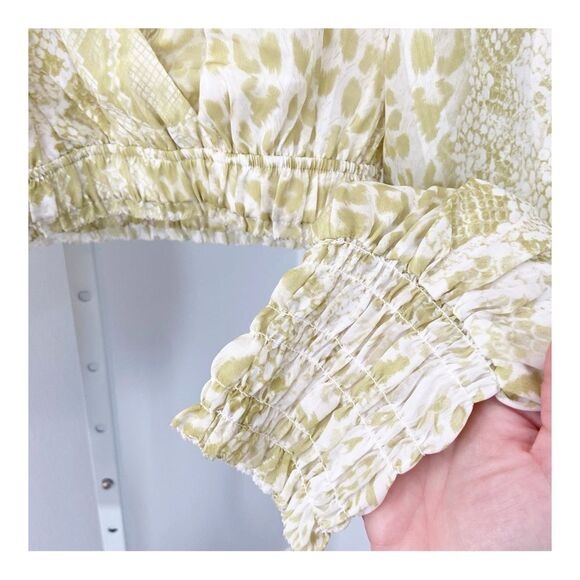 NWT All Saints Clara Noche Snake Print Top size US4 - Picture 7 of 8